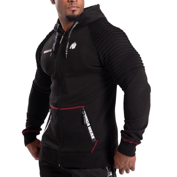 Gorilla Wear Georgia Zip Hoodie, XL, Musta