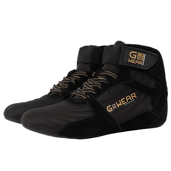Gorilla Wear Gwear Pro High Tops, 45, Black/Gold