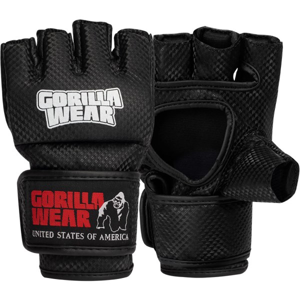 Gorilla Wear Manton MMA Gloves with tumb, L/XL, Black/white