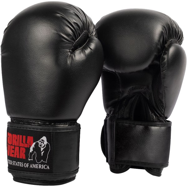 Gorilla Wear Mosby Boxing Gloves, 470 g (suuri), Musta