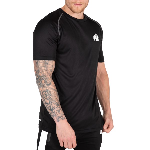 Gorilla Wear Preformance Tee, XXL, Black / grey