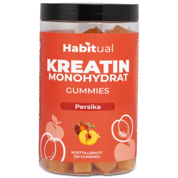 Habitual Kreatiini-gummit, Persikka, 120 Harriboja