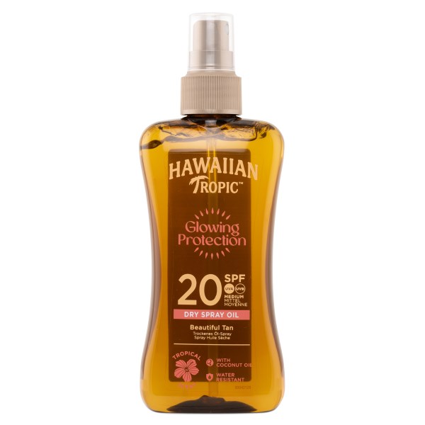 Hawaiian Tropic Protective Dry Spray Oil, 200 ml, SF20