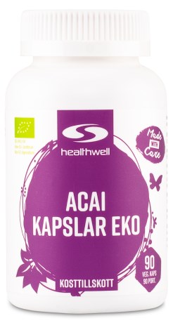 Pienoiskuva Healthwell Acai-kapselit EKO, 90 kapselia