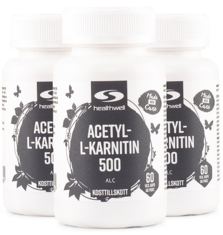 Pienoiskuva Healthwell Acetyl-L-karnitiini, 180 kapselia