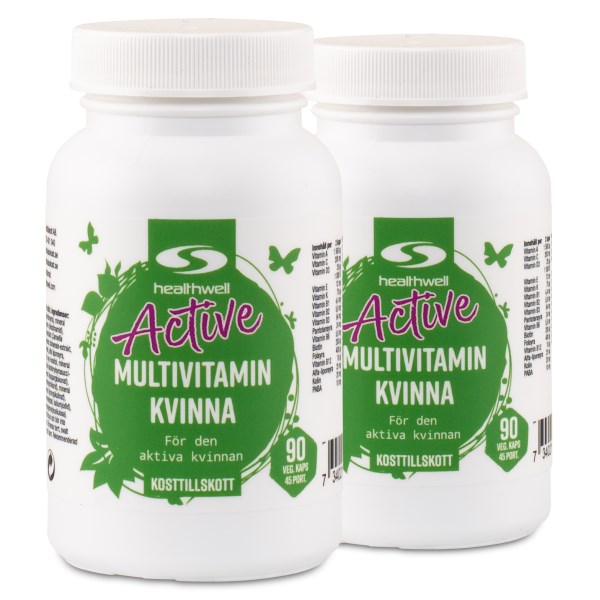 Healthwell Active Monivitamiini Naisille, 180 kapselia