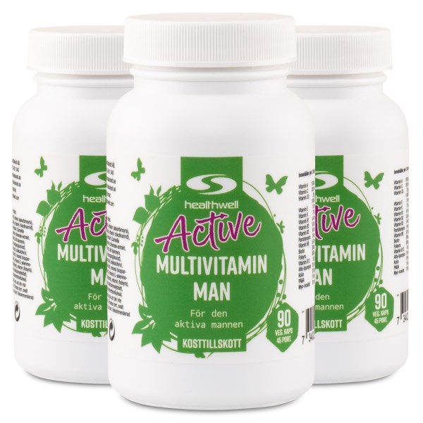 Healthwell Active Monivitamiini Miehille, 270 kapselia
