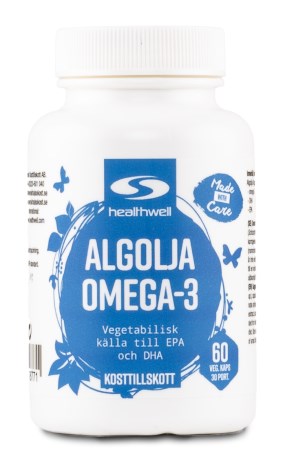 Pienoiskuva Healthwell Algolja Omega-3, 60 kapselia