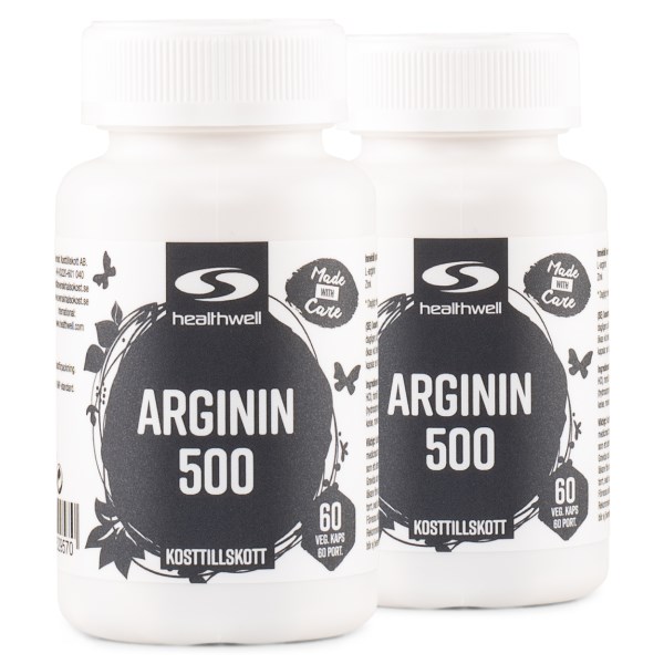 Healthwell Arginiini 500, 120 kapselia