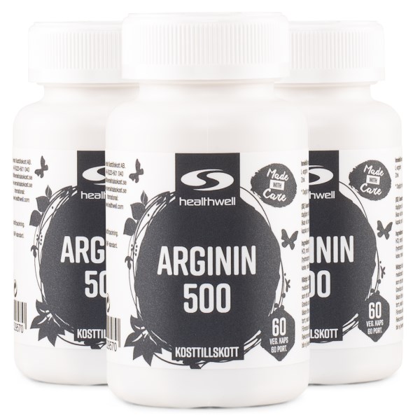 Healthwell Arginiini 500, 180 kapselia