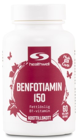 Pienoiskuva Healthwell Benfotiamiini 150, 60 kapselia