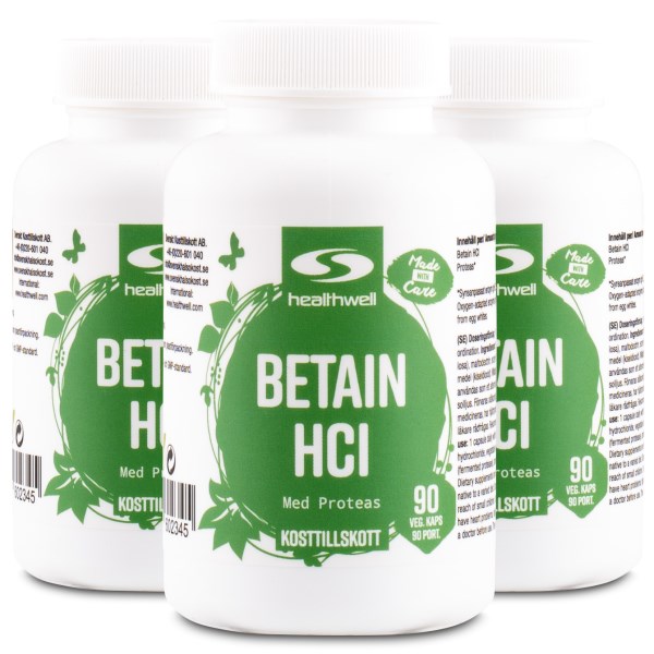 Healthwell Betaiini HCL, 270 kapselia