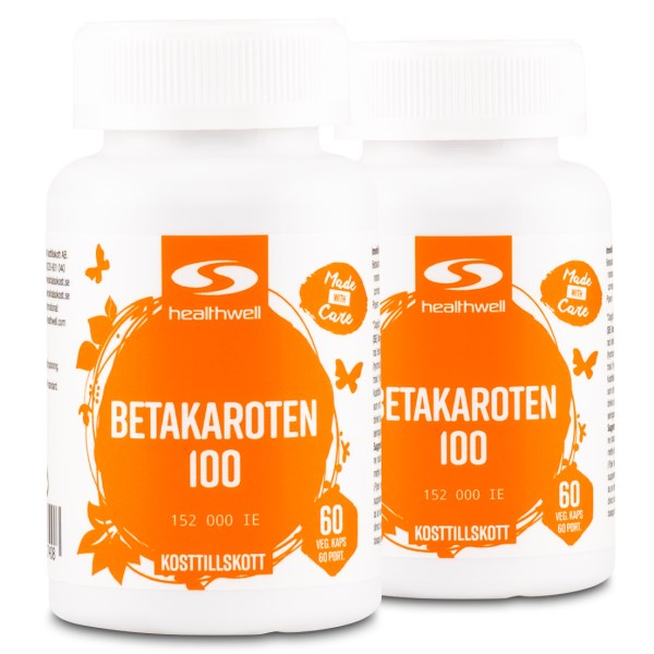 Healthwell Beetakaroteeni 100, 120 kapselia