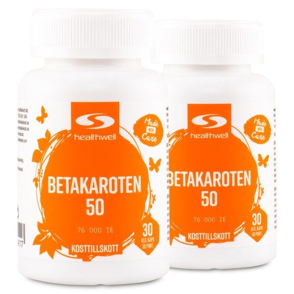 Healthwell Beetakaroteeni 50, 60 kapselia
