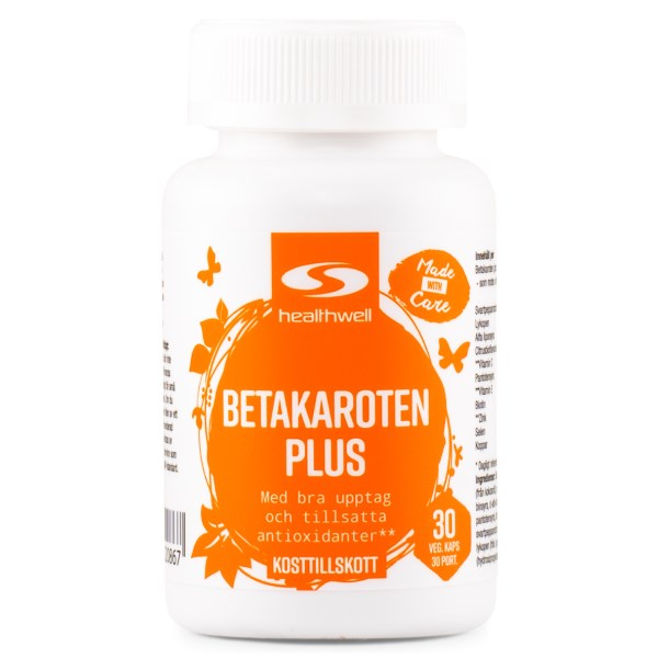 Healthwell Beetakaroteeni Plus, 30 kapselia