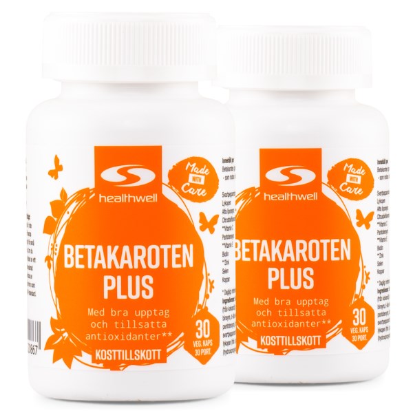 Healthwell Beetakaroteeni Plus, 60 kapselia