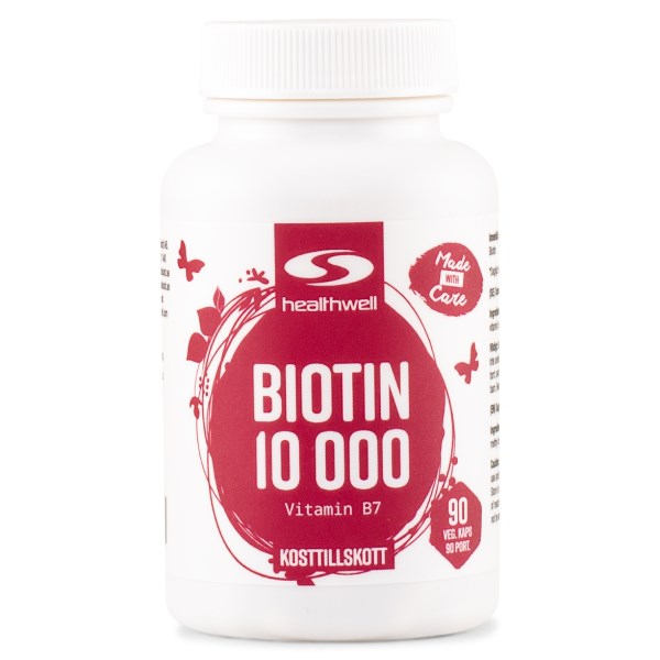 Healthwell Biotiini 10 000, 90 kapselia