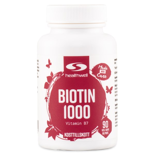 Healthwell Biotiini 1000, 90 kapselia