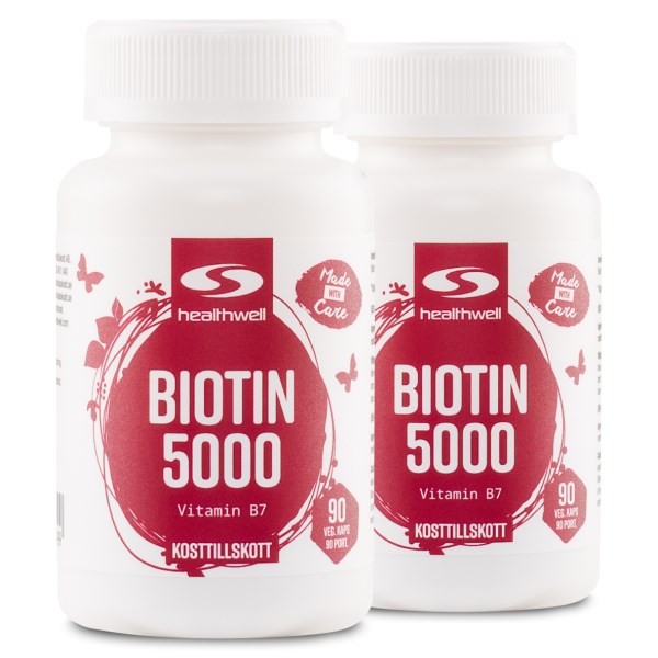 Healthwell Biotiini 5000, 180 kapselia