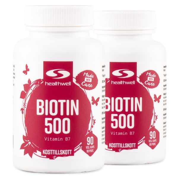 Healthwell Biotiini 500, 180 kapselia