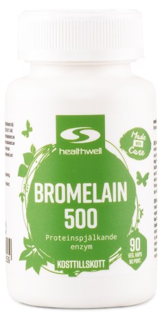 Pienoiskuva Healthwell Bromelaiini 500, 90 kapselia