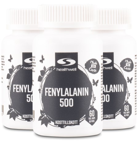Pienoiskuva Healthwell Fenylalanin 500, 180 kapselia