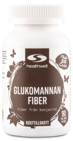 Pienoiskuva Healthwell Glukomannaani Kuitu, 90 kapselia