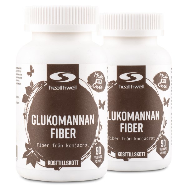 Healthwell Glukomannaani Kuitu, 180 kapselia
