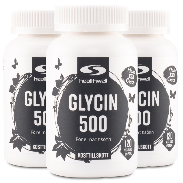 Healthwell Glycin 500, 360 kapselia
