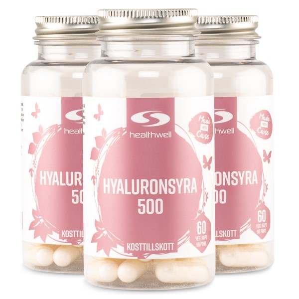 Healthwell Hyaluronihappo 500, 180 kapselia