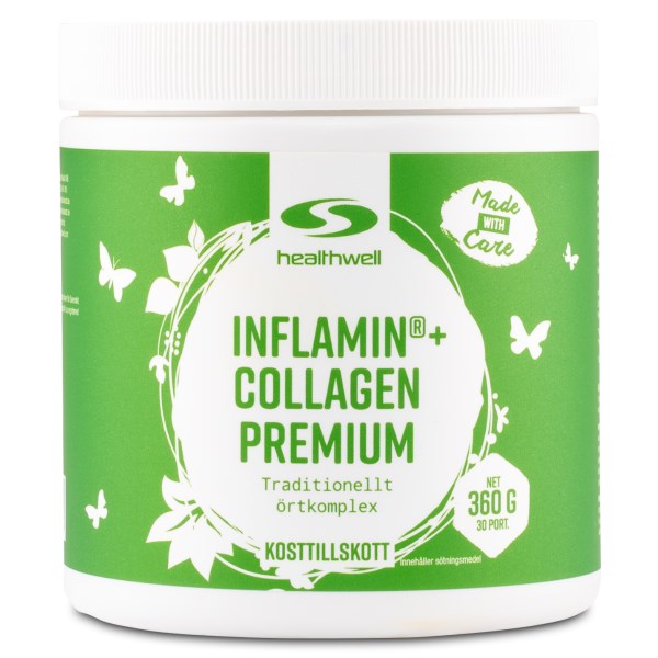 Healthwell Inflamin Collagen Premium, Luonnon Omena, 360 g