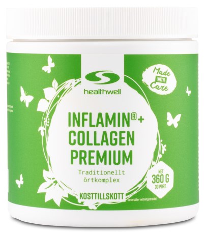 Pienoiskuva Healthwell Inflamin Collagen Premium, Luonnon Omena, 360 g