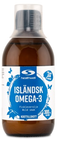 Pienoiskuva Healthwell Islantilainen Omega-3, 300 ml