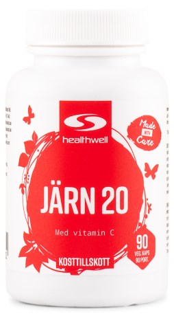 Pienoiskuva Healthwell Rauta 20, 90 kapselia