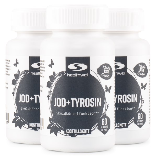 Healthwell Jodi + Tyrosiini, 180 kapselia