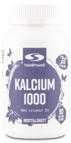 Pienoiskuva Healthwell Kalsium 1000, 90 tablettia
