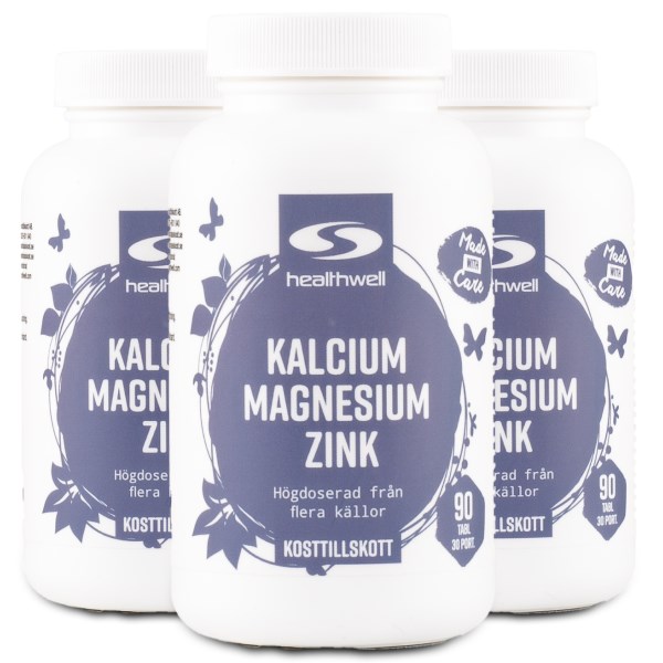 Healthwell Kalsium, Magnesium, Sinkki, 270 tablettia