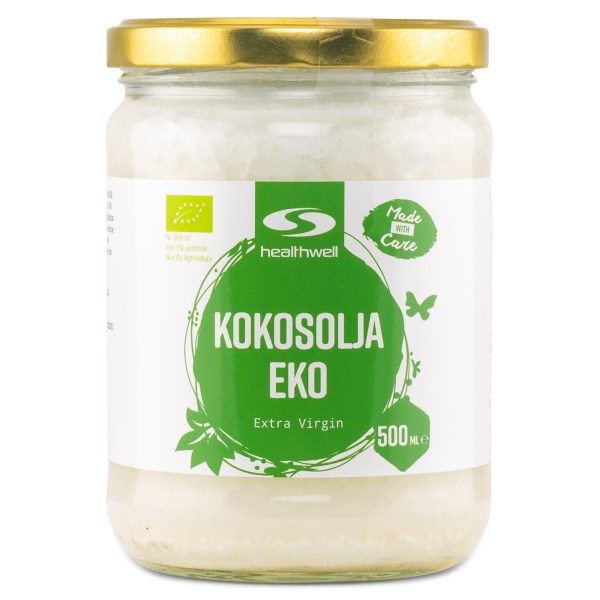 Healthwell Extra Virgin Kookosöljy  EKO, 500 ml