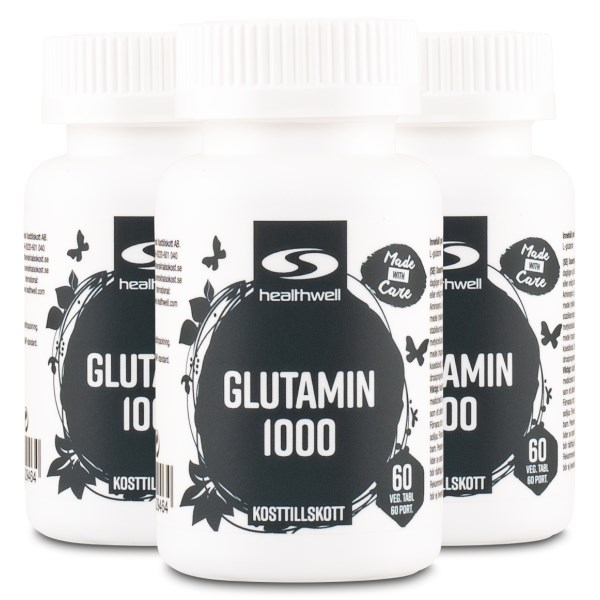 Healthwell L-Glutamiini 1000, 180 tablettia