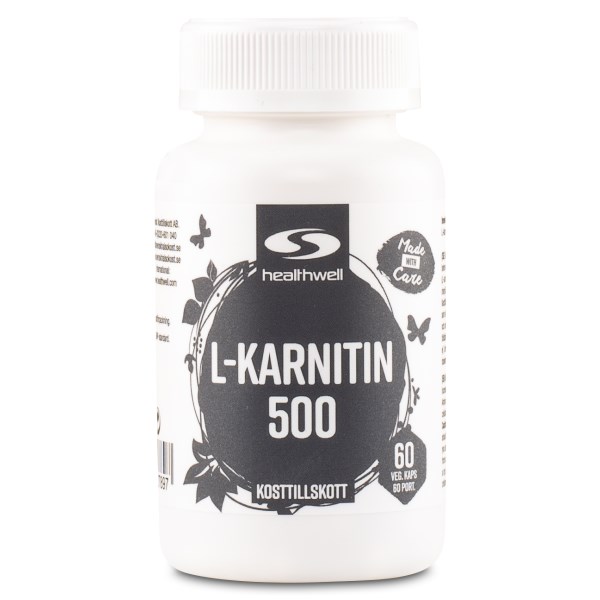 Healthwell L-Karnitiini 500, 60 kapselia