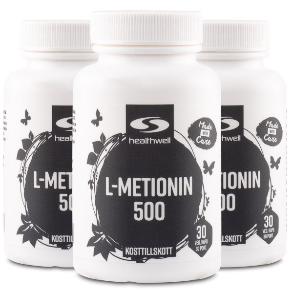 Healthwell L-metioniini 500, 90 kapselia