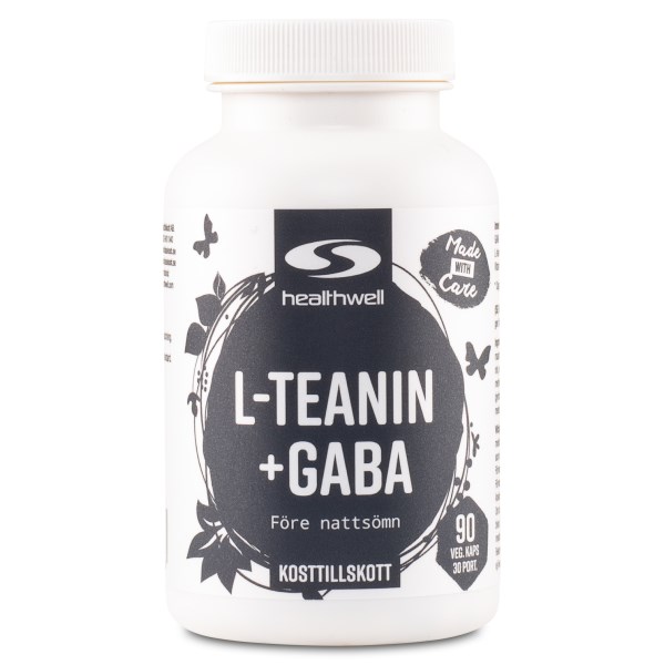 Healthwell L-Teaniini + GABA, 90 kapselia
