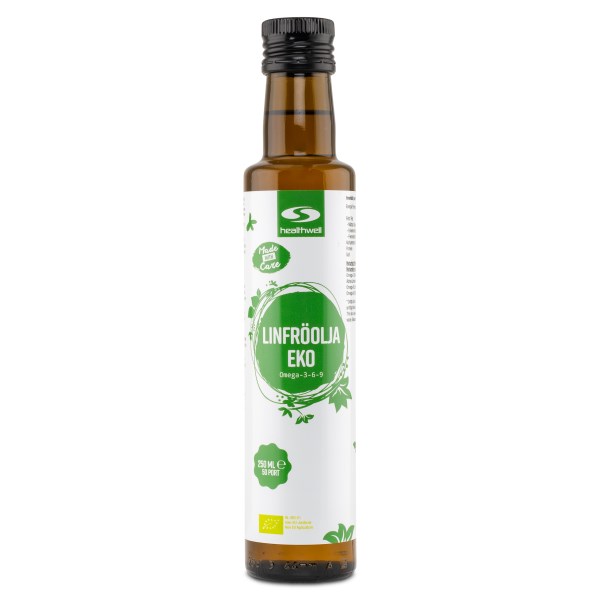 Healthwell Pellavansiemenöljy Luomu, 250 ml
