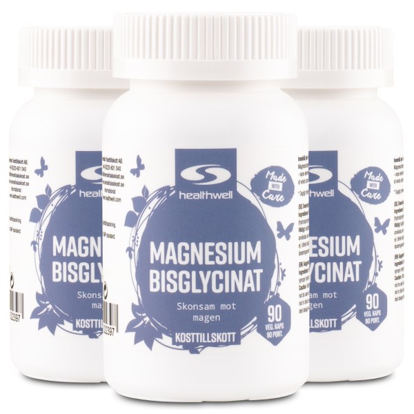 Healthwell Magnesium Bisglysinaatti, 270 kapselia