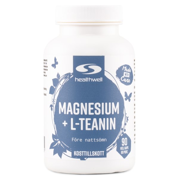 Healthwell Magnesium+L-teaniini, 90 kapselia
