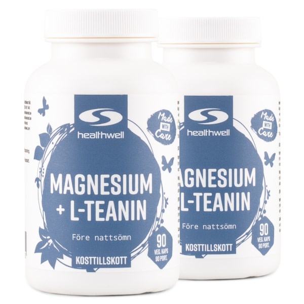 Healthwell Magnesium+L-teaniini, 180 kapselia