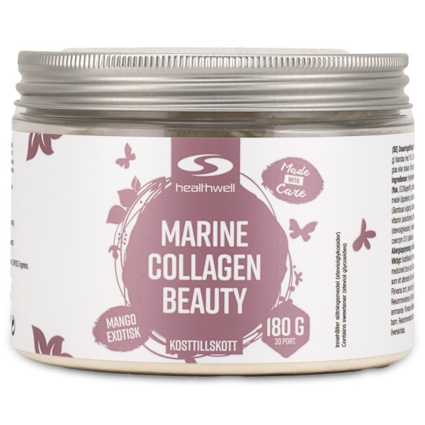 Healthwell Marine Collagen Beauty, Eksoottinen Mango, 180 g