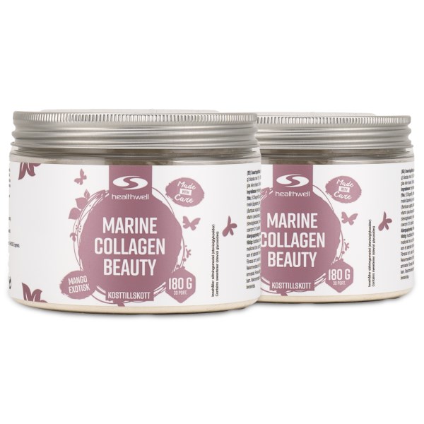 Healthwell Marine Collagen Beauty, Eksoottinen Mango, 360 g