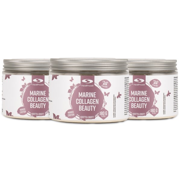 Healthwell Marine Collagen Beauty, Eksoottinen Mango, 540 g