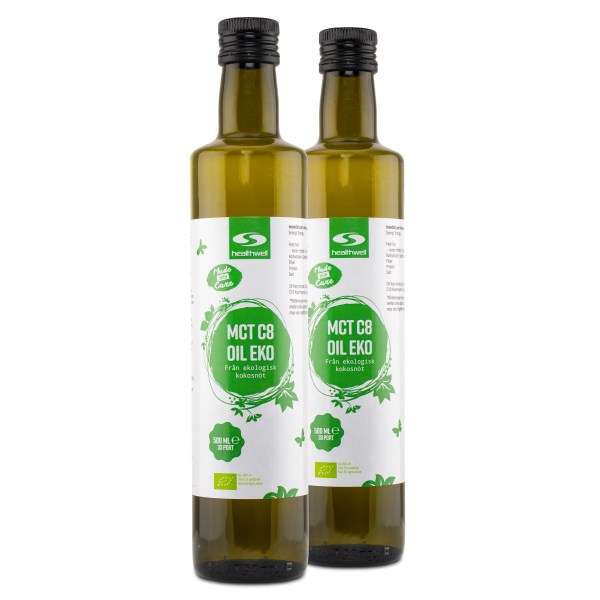 Healthwell MCT C8 Öljy Luomu, 1000 ml